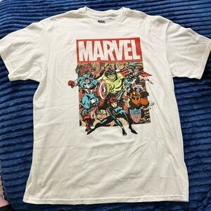 Marvel Logo Tee in Soft White